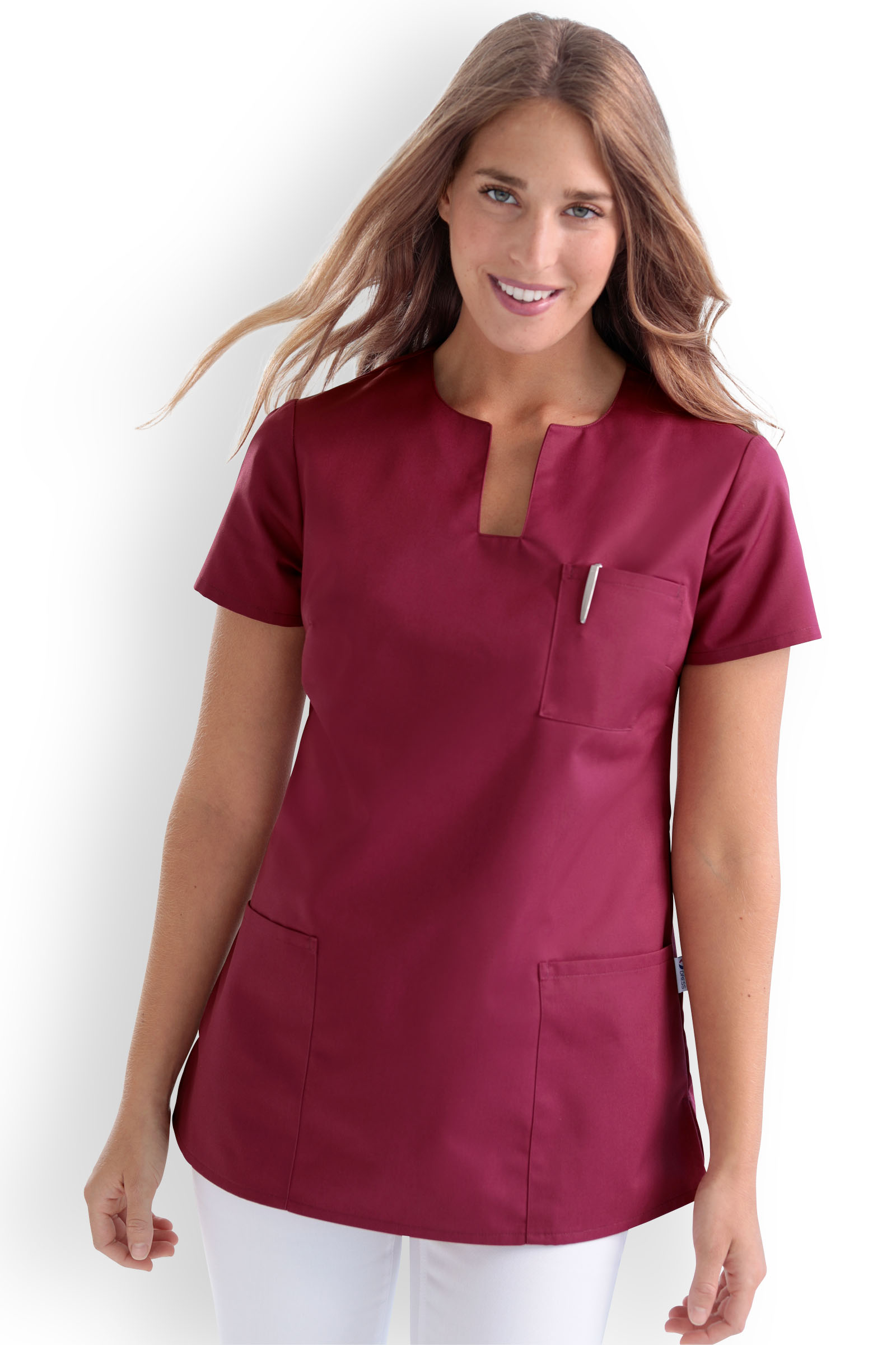 Naisten työtakki, bordoo punainen