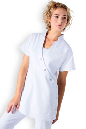 Naisten työtakki, valkoinen, 100% puuvilla