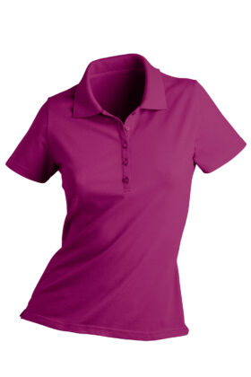 Naisten poolopaita, marjanpunainen, pikee-kangas