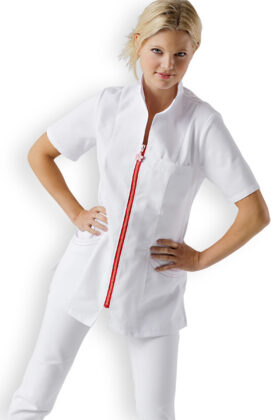 Naisten työtakki, värillinen vetoketju