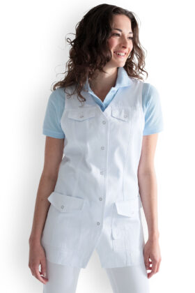 Naisten työtakki, valkoinen
