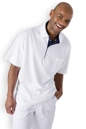 Miesten paita, valkoinen-tummansininen