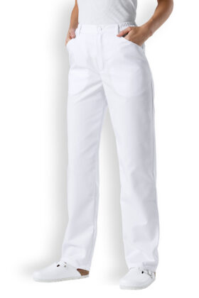 Naisten työhousut, valkoiset