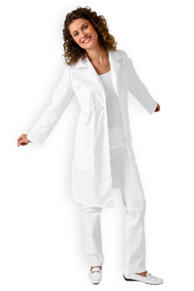 Naisten työtakki, valkoinen
