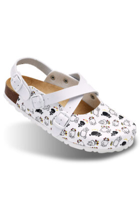 Naisten työkengät, ristikkäisillä hihnoilla, lammas