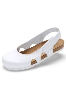 Naisten työkengät, valkoiset, sisäpohja korkkia