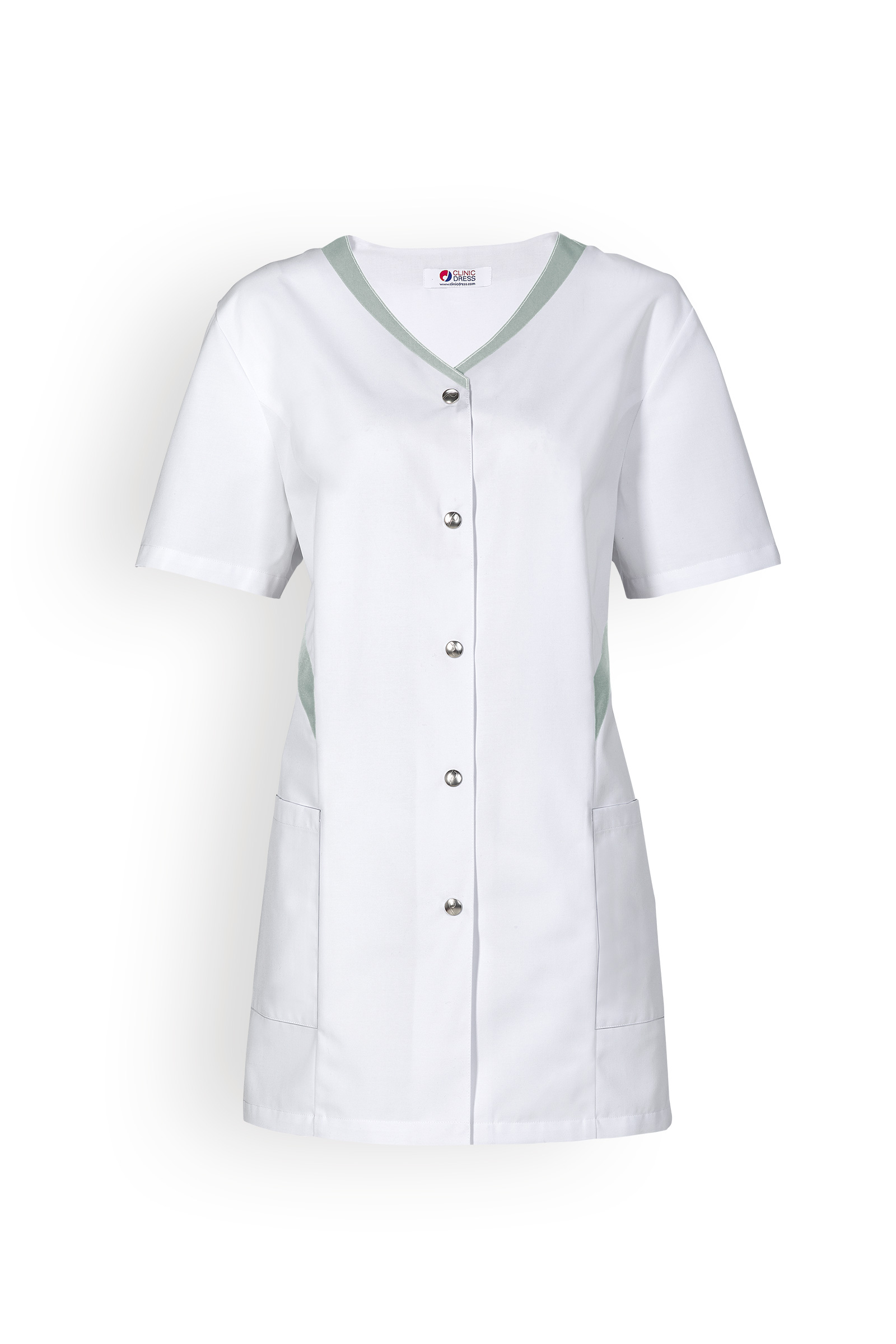 Naisten työtakki, valkoinen-harmaa - Image 2