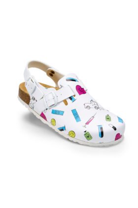 Naisten työkengät, valkoiset, pöllö