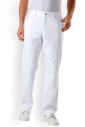 Miesten työhousut, valkoiset, stretch