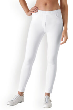 Leggingsit, vyötärönauha, valkoiset