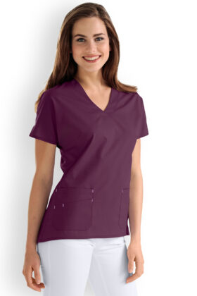 Naisten työtakki, v-kaulus, luumu