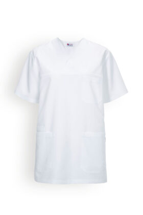 Työtakki, rintatasku, valkoinen, unisex