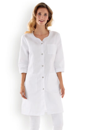 Naisten työtakki, valkoinen