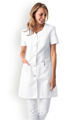 Naisten työtakki, valkoinen