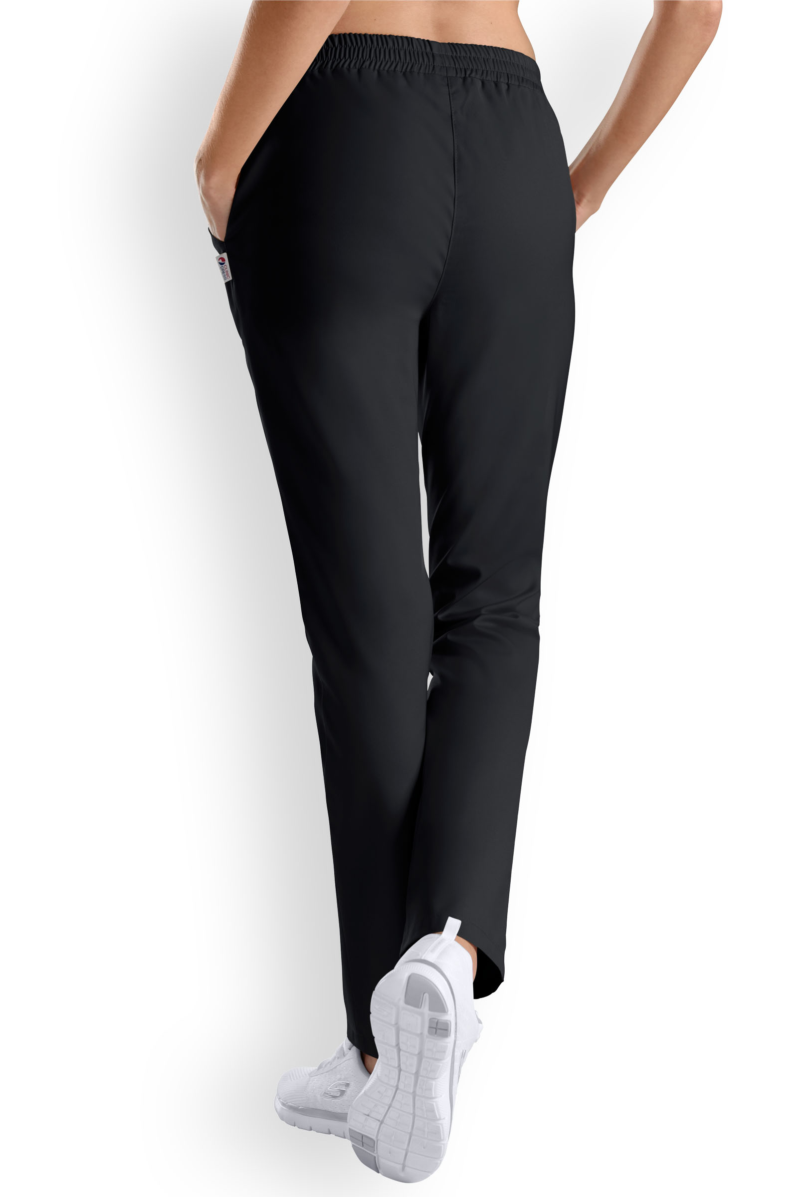 Naisten työhousut, musta, vyötärönauha - Image 2