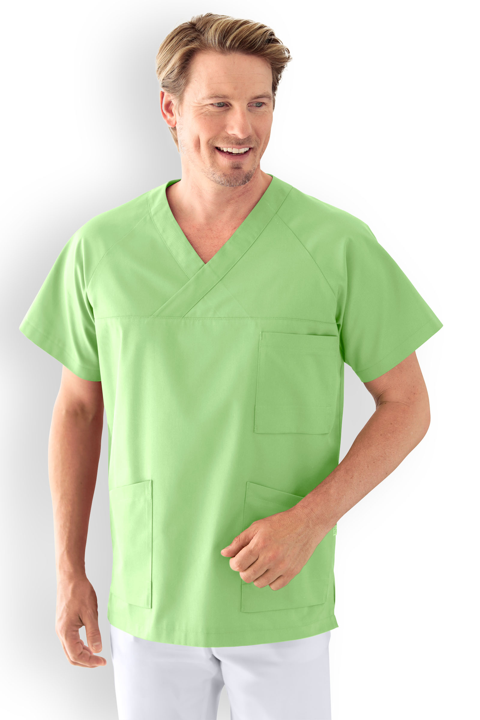 Työtakki, raglanhihat, omenanvihreä, unisex