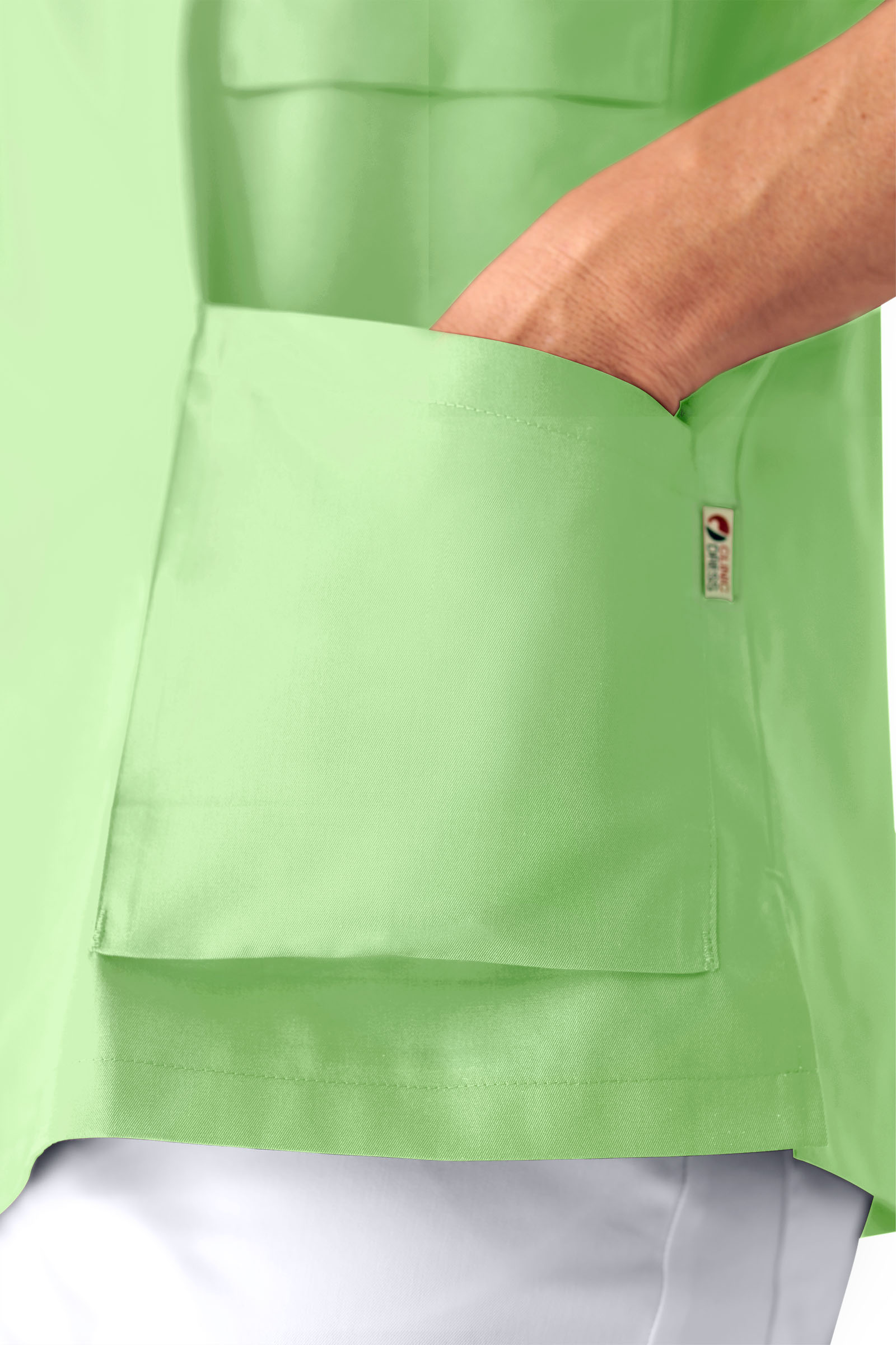 Työtakki, raglanhihat, omenanvihreä, unisex - Image 4