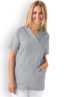 Naisten työtakki, harmaa, v-kaulus