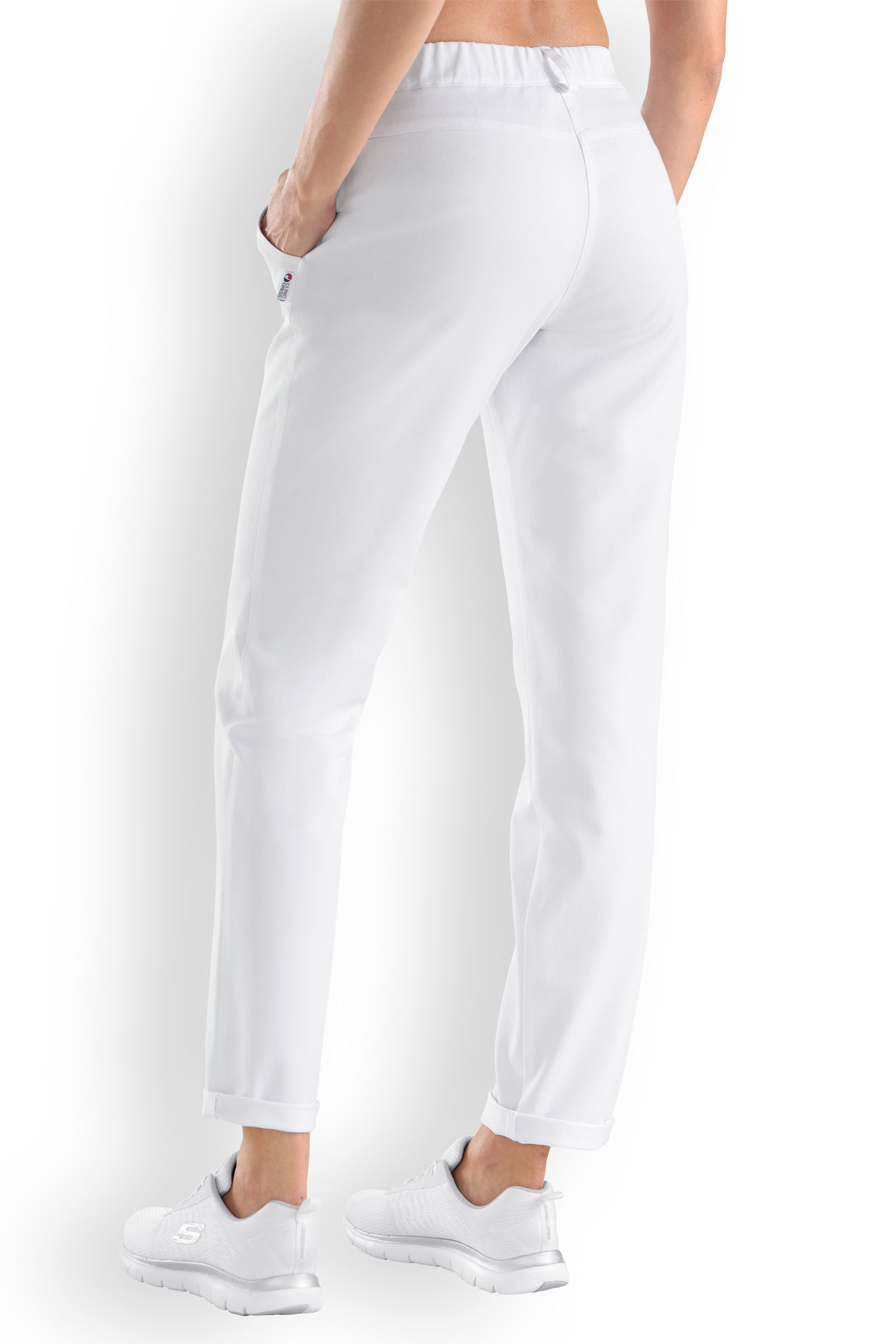 Naisten chinot, valkoinen, leveä malli - Image 2
