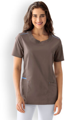 Työessu, sivutaskut, harmahtava ruskea-taivaansininen