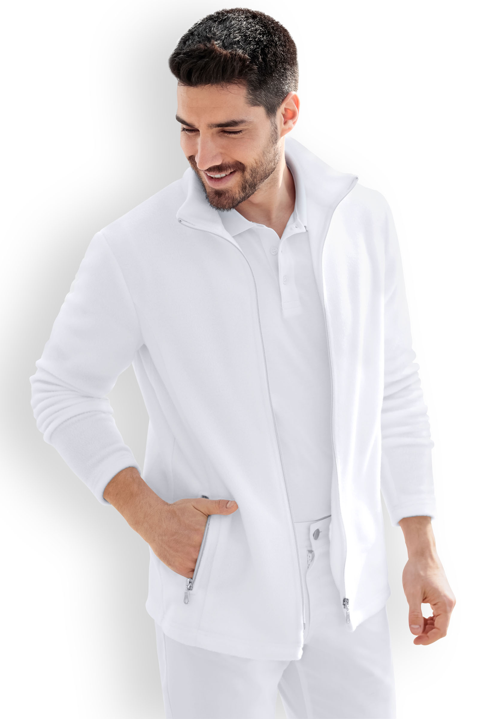 Fleecetakki, valkoinen