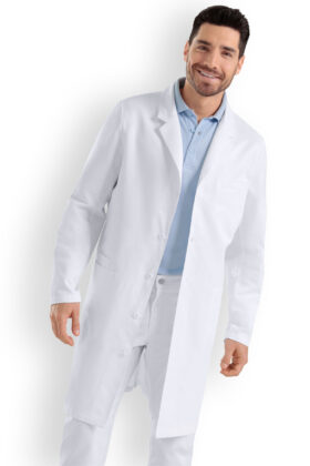 Työtakki, ekopuuvilla-kierrätetty PET, valkoinen