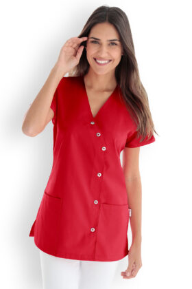 Työtakki, kietaisumalli, punainen