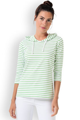 Naisten paita, valkoinen-omenanvihreä