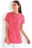 Naisten pitkä paita, neonpinkki, v-kaulus