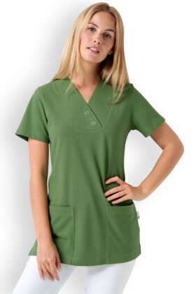 Naisten pitkä paita, vihreä, v-kaulus