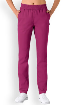 Unisex työhousut, marjanpunaiset, vyötrönauhalla