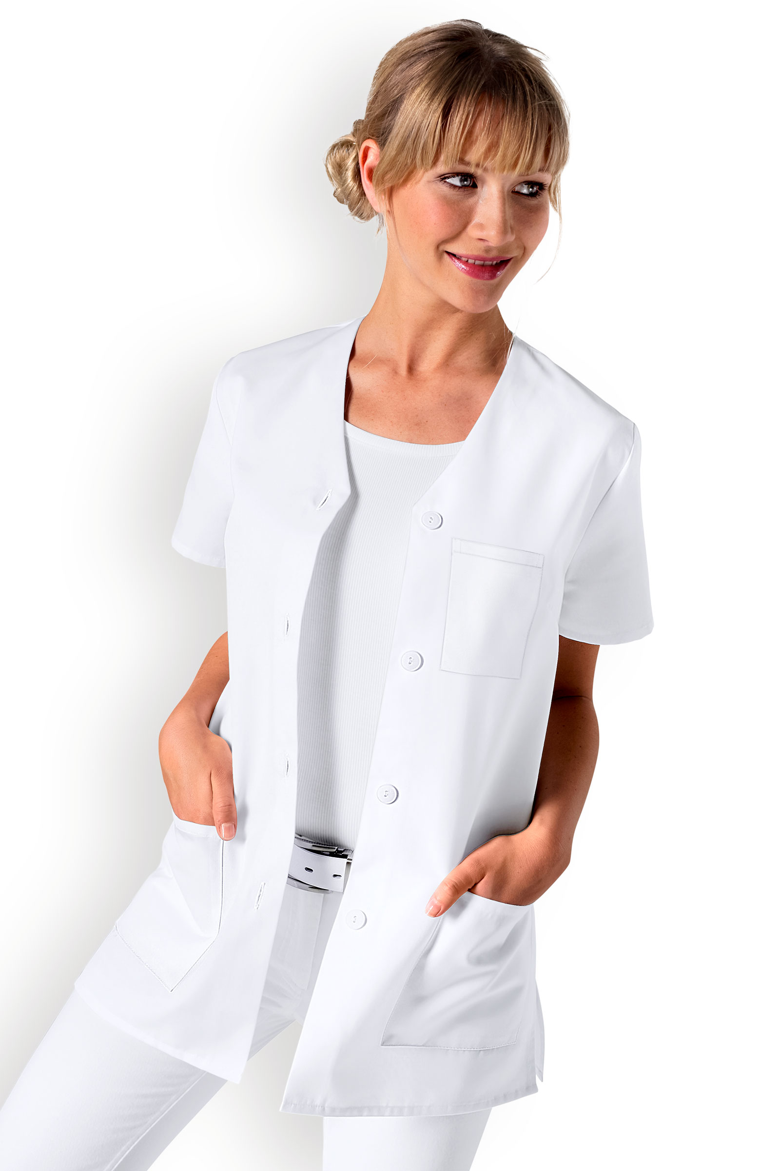 Naisten työtakki, valkoinen - Image 2