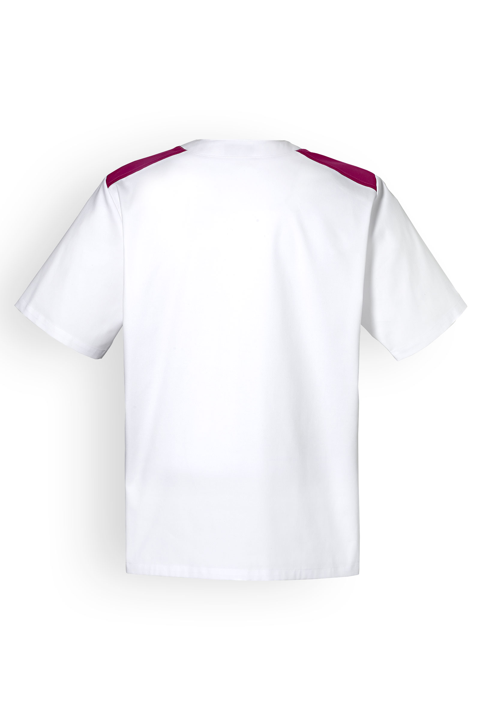 Unisex työtakki, valkoinen-marjanpunainen - Image 11