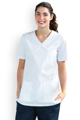 Naisten työtakki, valkoinen