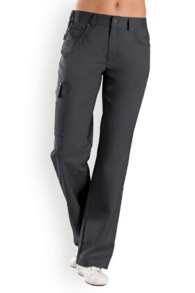 Unisex työhousut, lahkeet käännettävät, asfaltinharmaa