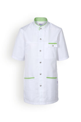 Unisex työtakki, valkoinen-omenanvihreä