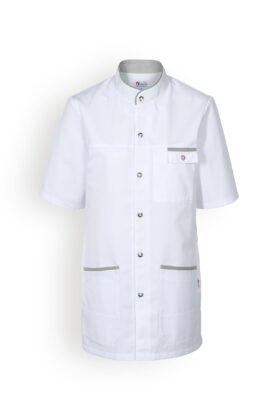 Unisex työtakki, valkoinen-harmaa