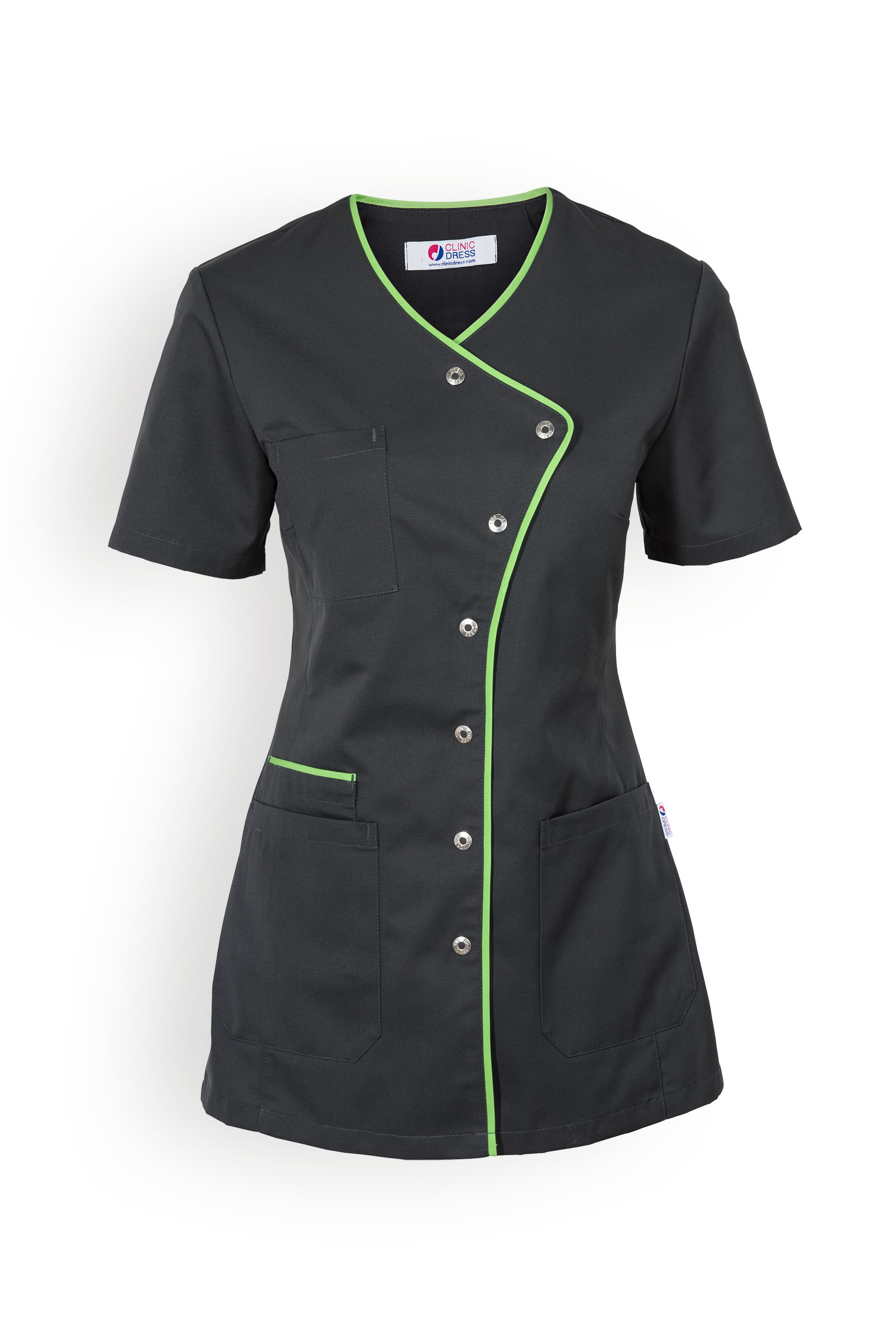 Naisten työtakki, asfaltinharmaa-omenanvihreä - Image 17