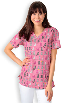 Naisten työtakki, kissa, pinkki