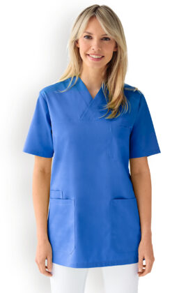 Unisex työtakki, kuninkaansininen