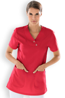 Työtakki, v-kaulus, punainen