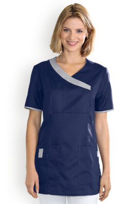 Naisten työtakki, tummansininen-harmaa