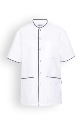 Unisex työtakki, valkoinen-asfaltti harmaa