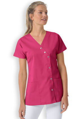 Työtakki, kietaisumalli, pinkki