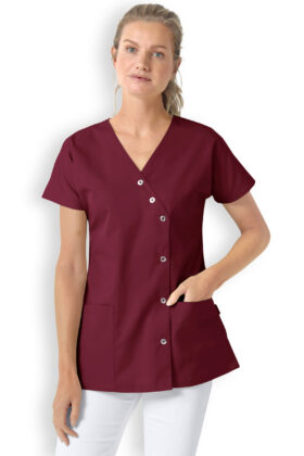 Työtakki, kietaisumalli, bordoo punainen