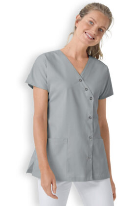 Työtakki, kietaisumalli, harmaa