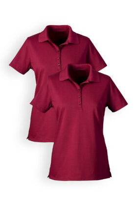 Naisten poolopaita, 2kpl/pkt, bordoo punainen