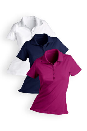 3kpl/paketti, naisten poolopaidat, valkoinen, tummansininen, marjanpunainen