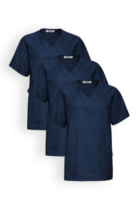 3kpl/paketti, unisex työtakit, tummansininen