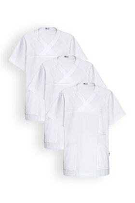 3kpl/paketti, unisex työtakit, valkoinen